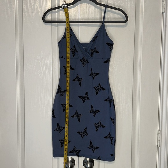 Butterfly Sleveless Blue Dress Size Small - Picture 5 of 14